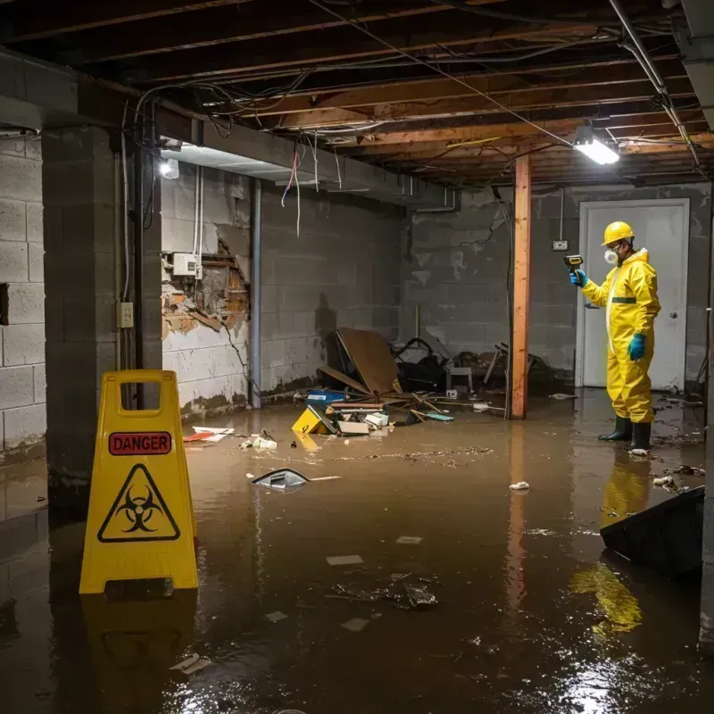 Flooded Basement Electrical Hazard in John Day, OR Property